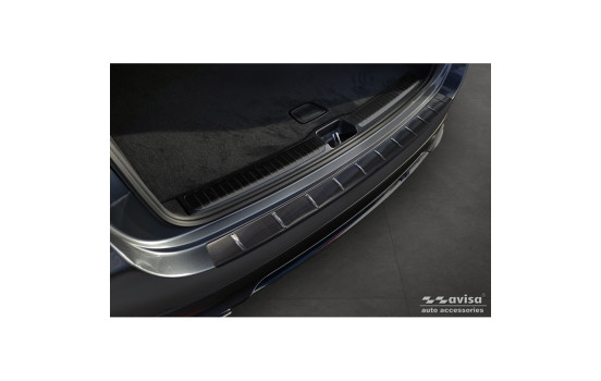 Black Stainless Steel Rear Bumper Protector Fits Mercedes GLE II (W167) Facelift 2023- 'Ribs'