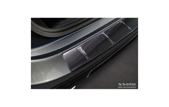 Black Stainless Steel Rear Bumper Protector Fits Mercedes GLE II (W167) Facelift 2023- 'Ribs', Image 2