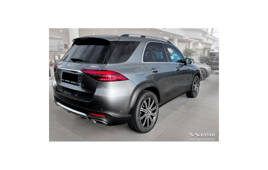 Black Stainless Steel Rear Bumper Protector Fits Mercedes GLE II (W167) Facelift 2023- 'Ribs', Image 4