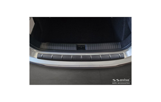Black Stainless Steel Rear Bumper Protector Fits Skoda Kamiq Facelift 2023- 'Ribs', Image 3