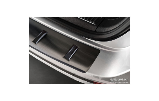 Black Stainless Steel Rear Bumper Protector for Skoda Superb III Combi 2015-2023 incl. Scout, Image 3