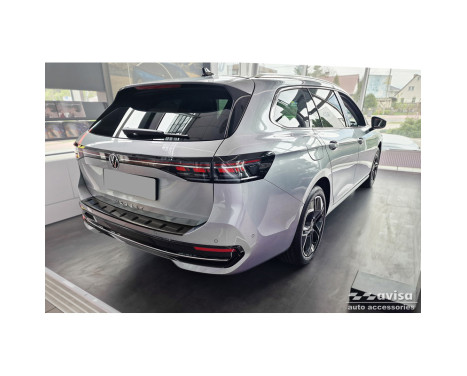 Black Stainless Steel Rear Bumper Protector for Volkswagen Passat Variant (CJ5) incl. R-Line & Hybrid, Image 5