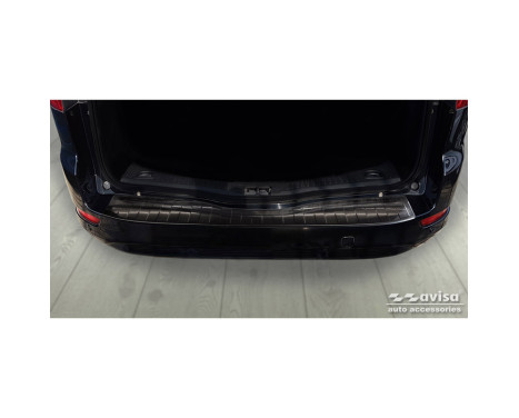 Black Stainless Steel Rear Bumper Protector suitable for Ford Mondeo IV Wagon Facelift 2010-2014 'Ribs'