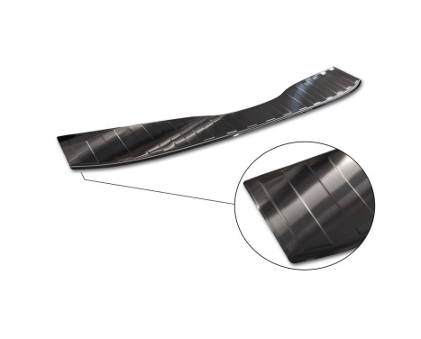 Black Stainless Steel Rear Bumper Protector suitable for Ford Mondeo IV Wagon Facelift 2010-2014 'Ribs', Image 4