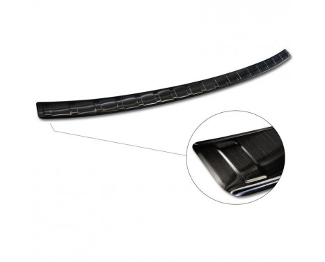 Black stainless steel Rear bumper protector suitable for Hyundai Hyundai Tucson 2020-'Ribs', Image 2