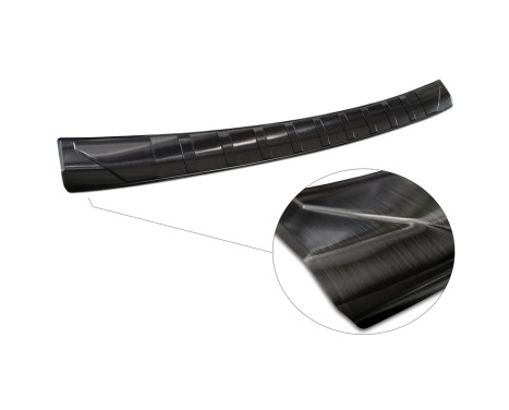 Black Stainless Steel Rear Bumper Protector suitable for Mercedes C-Class W206 Kombi 2021- 'Ribs', Image 5