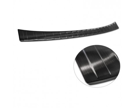 Black stainless steel rear bumper protector suitable for Mercedes Citan (W420) Box/Tourer 2021- 'Ribs', Image 2