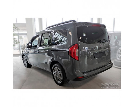 Black stainless steel rear bumper protector suitable for Mercedes Citan (W420) Box/Tourer 2021- 'Ribs', Image 7