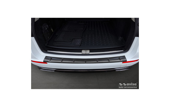 Black stainless steel rear bumper protector suitable for Mercedes E-Class Estate S213 2016-2023 (incl. E53 AMG), Image 4
