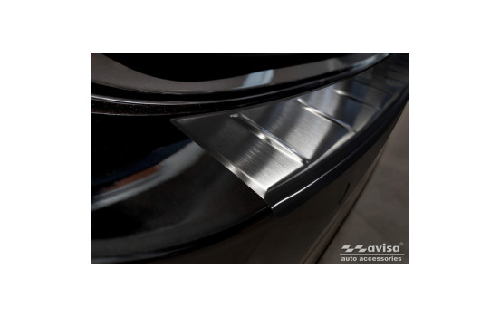 Black Stainless Steel Rear Bumper Protector suitable for Mercedes E-Class W214 Sedan 2023 - 'Ribs', Image 5