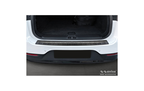 Black Stainless Steel Rear Bumper Protector suitable for Mercedes EQE SUV (X294) 2022 - 'Ribs', Image 2