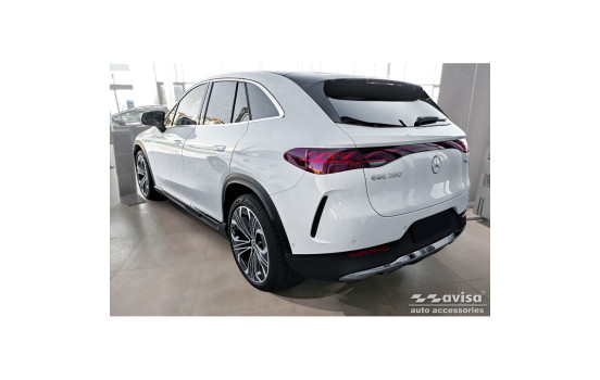 Black Stainless Steel Rear Bumper Protector suitable for Mercedes EQE SUV (X294) 2022 - 'Ribs', Image 5