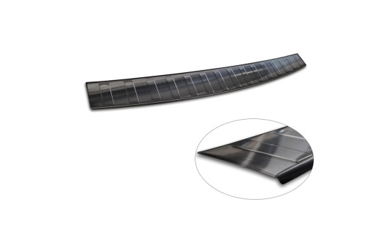 Black Stainless Steel Rear Bumper Protector suitable for Mercedes EQE SUV (X294) 2022 - 'Ribs', Image 6
