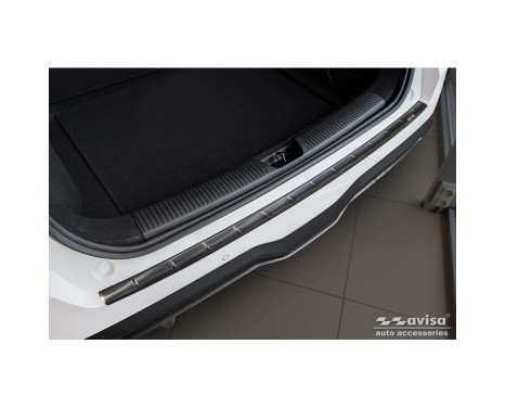 Black stainless steel rear bumper protector suitable for MG 4 (EV) 2022- 'British Flag'