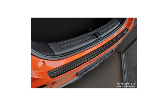 Black stainless steel rear bumper protector suitable for MG ZS FL 2019 - 'British Flag'