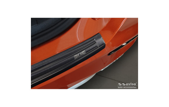 Black stainless steel rear bumper protector suitable for MG ZS FL 2019 - 'British Flag', Image 3
