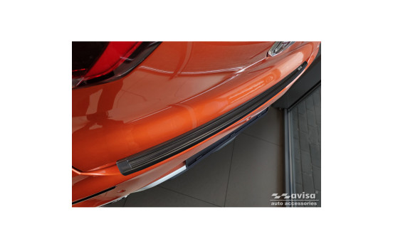 Black stainless steel rear bumper protector suitable for MG ZS FL 2019 - 'British Flag', Image 4