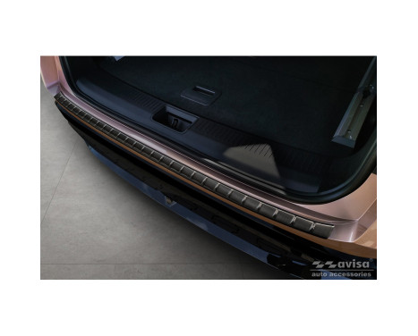 Black stainless steel rear bumper protector suitable for Nissan Ariya 2022- 'Ribs'