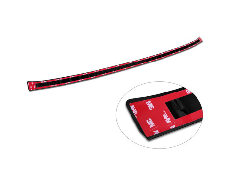 Black stainless steel rear bumper protector suitable for Nissan Ariya 2022- 'Ribs', Image 7