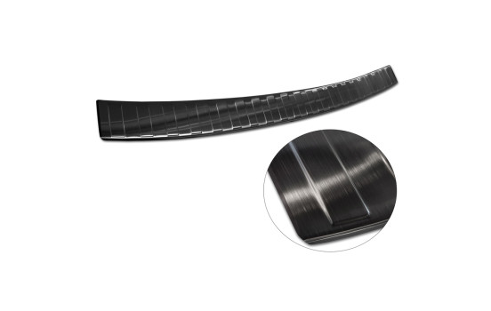 Black Stainless Steel Rear Bumper Protector suitable for Skoda Karoq Facelift 2022- 'Ribs', Image 6