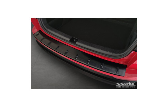 Black stainless steel rear bumper protector suitable for Skoda Karoq (NU7) Facelift incl. Sportline 2022-, Image 4