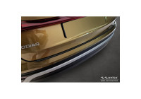 Black stainless steel rear bumper protector suitable for Skoda Kodiaq II (PS7) 2024- 'Ribs'