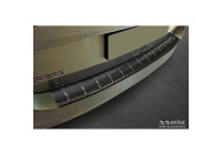 Black stainless steel rear bumper protector suitable for Skoda Superb IV Combi 2023- 'Ribs'