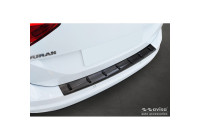 Black stainless steel rear bumper protector suitable for Volkswagen Touran III 2015- incl. R-Line