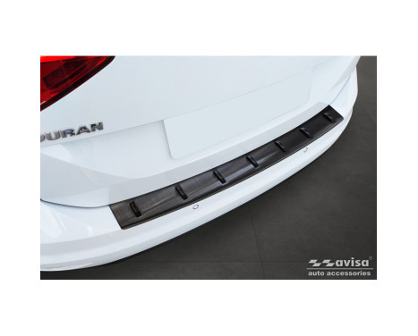 Black stainless steel rear bumper protector suitable for Volkswagen Touran III 2015- incl. R-Line