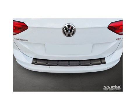 Black stainless steel rear bumper protector suitable for Volkswagen Touran III 2015- incl. R-Line, Image 2