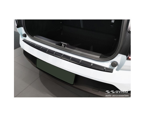 Black stainless steel rear bumper protector suitable for Volvo EX30 2023 - 'Ribs'