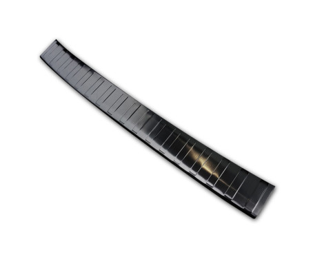 Black stainless steel rear bumper protector Volkswagen Crafter TGE 2017- 'Ribs', Image 6