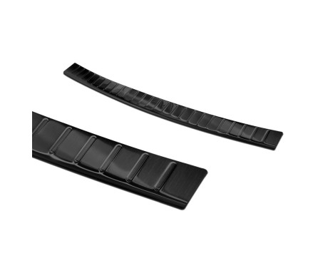 Black stainless steel rear bumper protector Volkswagen Touareg III (CR7) 2018- 'Ribs', Image 4
