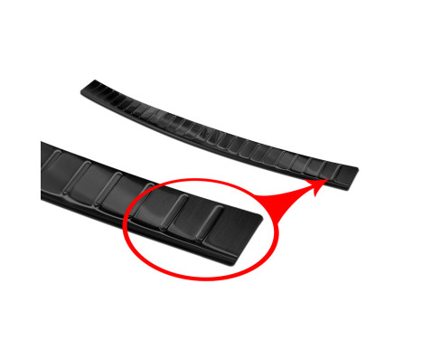 Black stainless steel rear bumper protector Volkswagen Touareg III (CR7) 2018- 'Ribs', Image 5