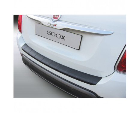 Bumper protector suitable for Fiat 500X 2/2015- Black 'Ribbed'