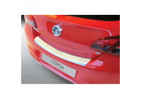 Bumper protector suitable for Opel Corsa E 3/5 doors 12/2014- Silver 'Ribbed'