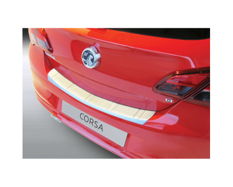 Bumper protector suitable for Opel Corsa E 3/5 doors 12/2014- Silver 'Ribbed'
