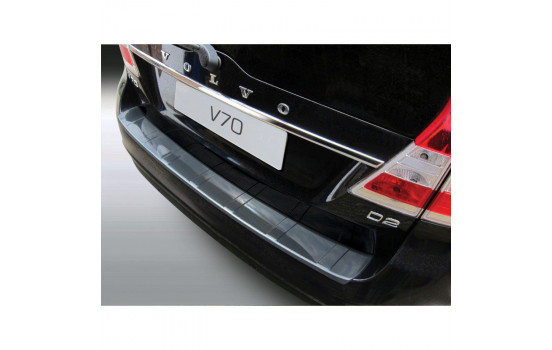 Bumper protector suitable for Volvo V70 6/2013- (excl. XC70) 'Ribbed' Carbon look