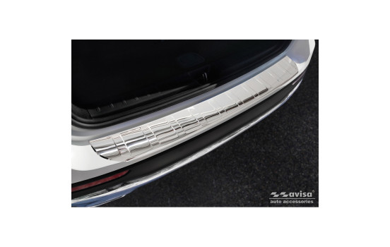 Chrome stainless steel bumper protector suitable for Mercedes GLB (X247) 2019- 'Ribs'