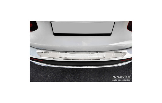 Chrome stainless steel bumper protector suitable for Mercedes GLB (X247) 2019- 'Ribs', Image 3