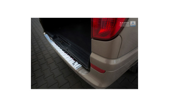 Chrome stainless steel bumper protector suitable for Mercedes Vito / Viano 2003-2014 'Ribs'