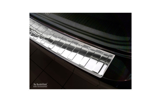 Chrome stainless steel bumper protector suitable for Volkswagen Passat 3G Variant 2014- 'Ribs', Image 2