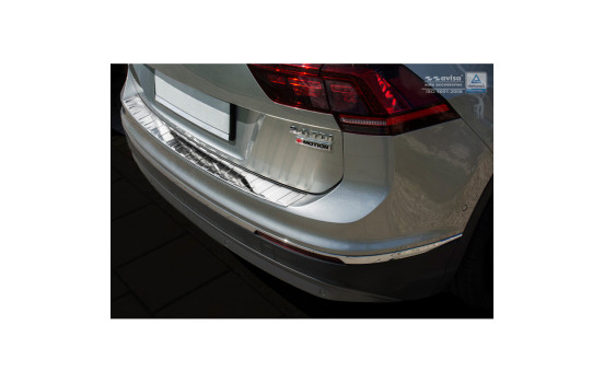 Chrome stainless steel bumper protector suitable for Volkswagen Tiguan II incl. Allspace 2016- 'Ribs', Image 2