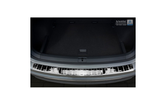 Chrome stainless steel bumper protector suitable for Volkswagen Tiguan II incl. Allspace 2016- 'Ribs', Image 3