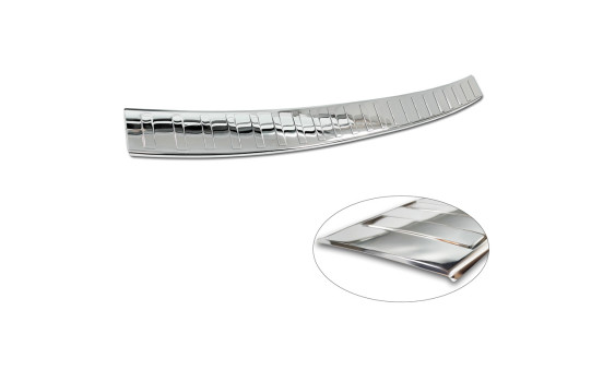 Chrome Stainless Steel Rear Bumper Protector for Skoda Karoq Facelift incl. Sportline 2022 - 'Ribs', Image 7