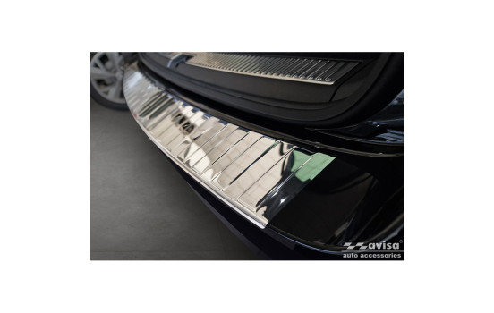Chrome stainless steel rear bumper protector suitable for Skoda Superb Combi 2015-2019 incl. Facelift 2019-2024, Image 5
