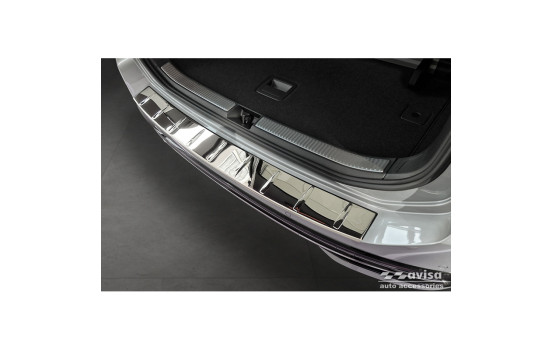 Chrome Stainless Steel Rear Bumper Protector suitable for Volkswagen Passat Variant (CJ5) 2023- 'Ribs', Image 4