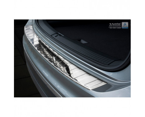 Chrome stainless steel Rear bumper protector Volkswagen Tiguan II incl. Allspace 2016- 'Ribs'