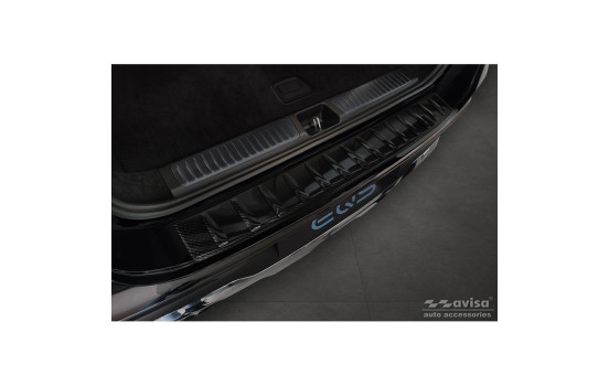 Genuine 3D Carbon Bumper protector fits Mercedes EQS SUV (X296) 2022- 'Ribs', Image 2