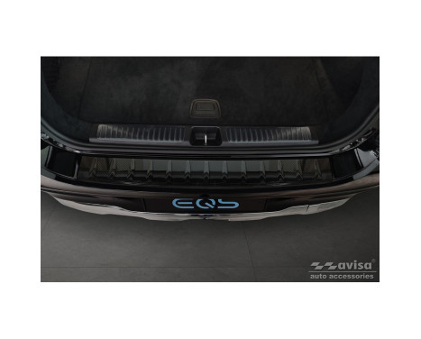 Genuine 3D Carbon Bumper protector fits Mercedes EQS SUV (X296) 2022- 'Ribs', Image 3